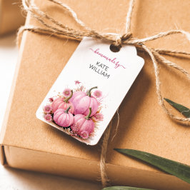 Etiqueta de tema Otoño Rosa para artículos caseros