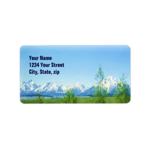 Etiqueta de Tetons VISION de la primavera