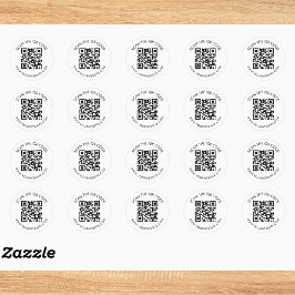 Etiqueta de texto personalizado de código QR moder