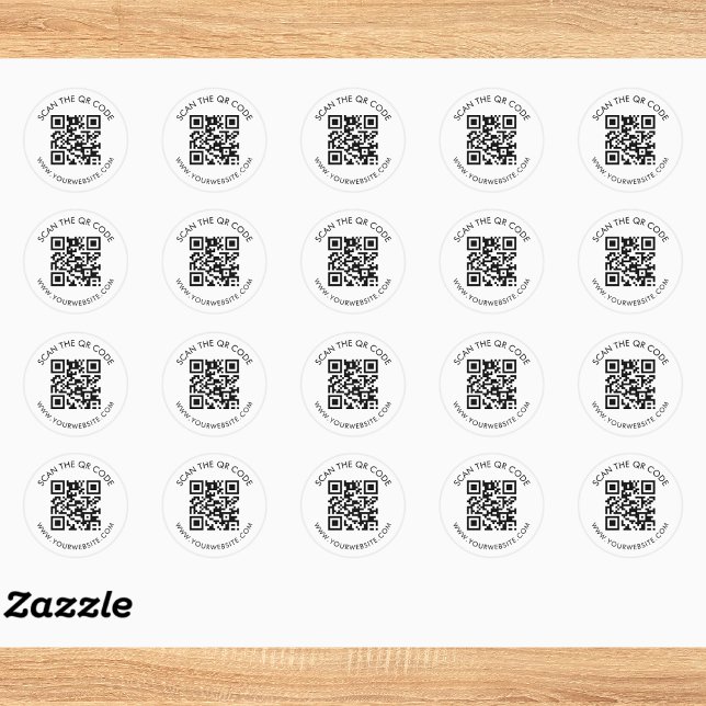 Etiqueta de texto personalizado de código QR moder (Subido por el creador)