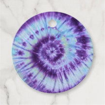 Etiqueta de tinte de mosaico morado y azul