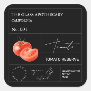 Etiqueta de tomate apoteórico