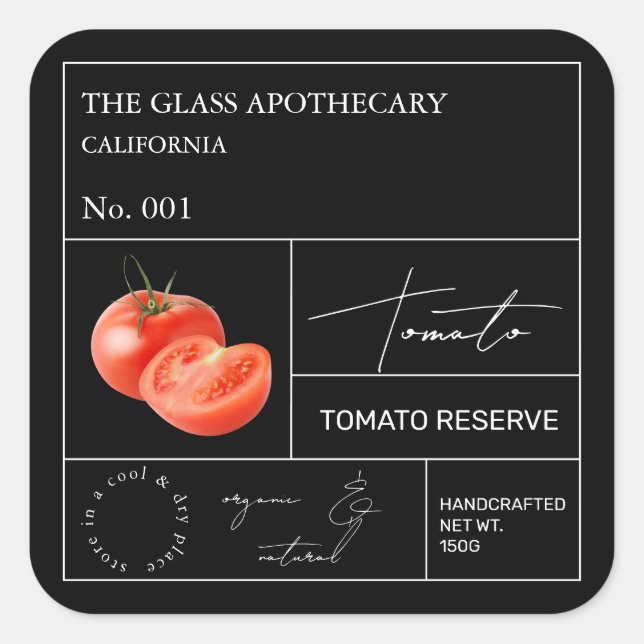 Etiqueta de tomate apoteórico (Anverso)