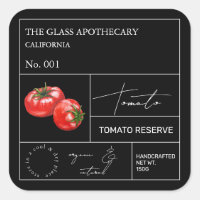 Etiqueta de tomate apoteórico