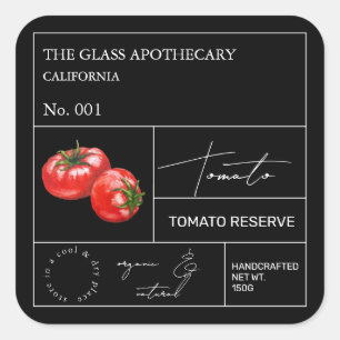 Etiqueta de tomate apoteórico