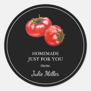 Etiqueta de tomate casera hecha para ti