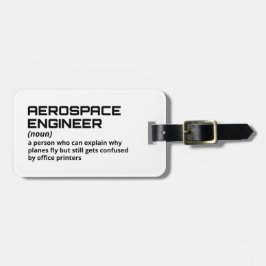 Etiqueta de trabajo divertida - Ingeniero aeroespa