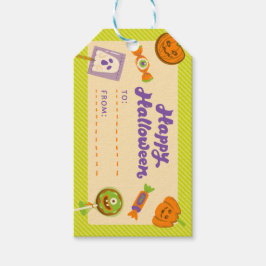 Etiqueta de trato espeluznante de Halloween
