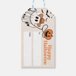 Etiqueta de trato espeluznante de Halloween