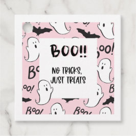 Etiqueta de trato fantasma de Halloween