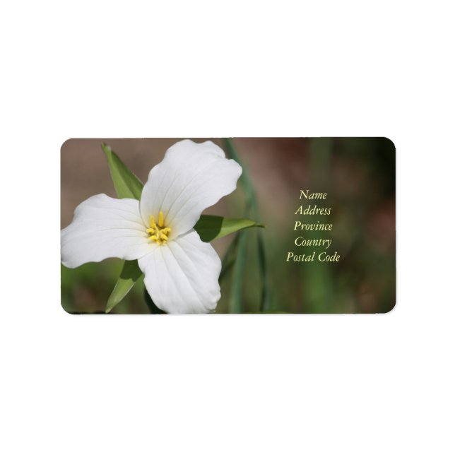 Etiqueta de trillium personalizado (Frente)