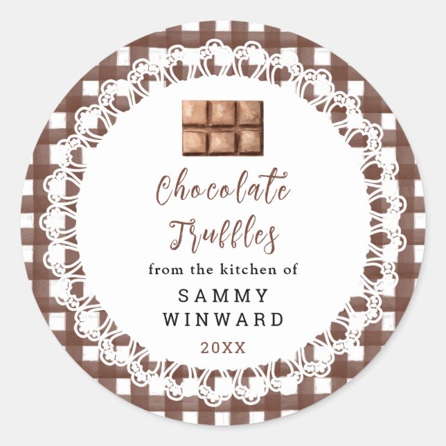 Etiqueta de Trufas de Chocolate Caseras (Anverso)