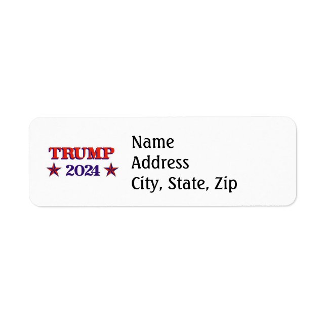 Etiqueta de Trump 2024 (Frente)