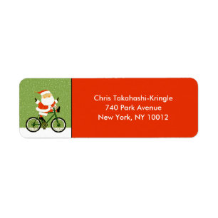 Etiqueta de vacaciones de ciclismo de Navidad