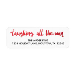 Etiqueta de vacaciones de color de agua riéndose t