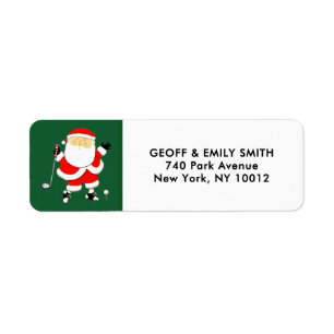 Etiqueta de vacaciones de Navidades de golf
