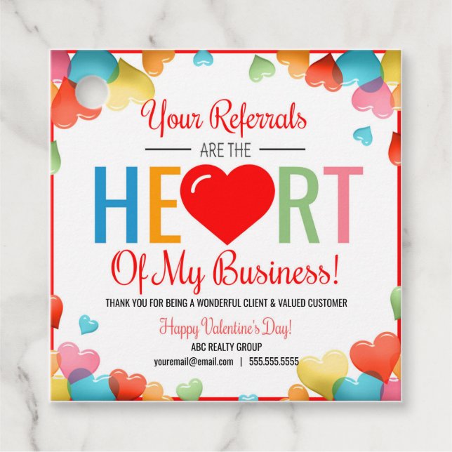 Etiqueta de Valentine Realtor (Anverso)