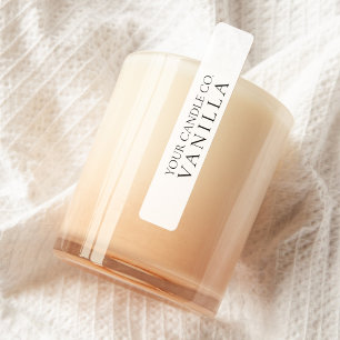 Etiqueta de Vela Blanca Minimalista