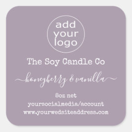 Etiqueta de vela con logotipo personalizado en lav