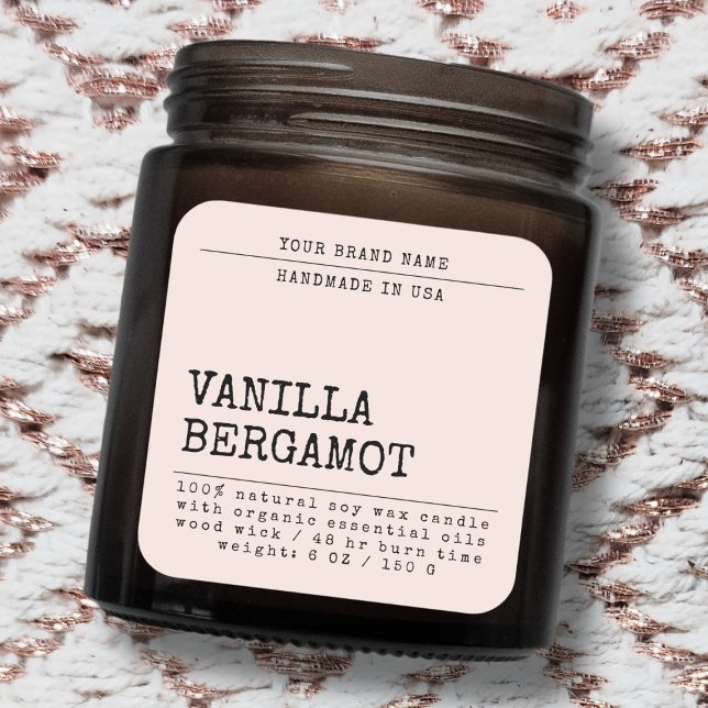 Etiqueta de vela cosmética simple moderna para agr (Subido por el creador)