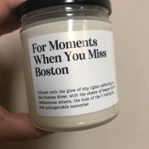 Etiqueta de vela de Boston When You Miss