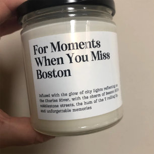 Etiqueta de vela de Boston When You Miss