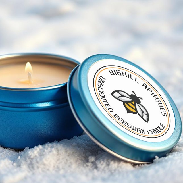 Etiqueta de Vela de cera de abeja amarilla (Subido por el creador)