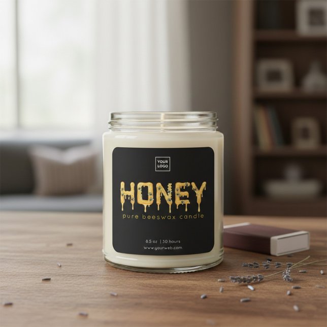 Etiqueta de Vela de Cera de Abeja Honey Drip (Subido por el creador)