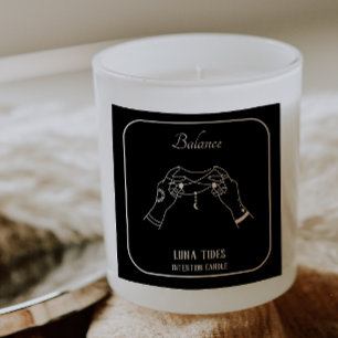 Etiqueta De Vela De Intención De Equilibrio Blanco