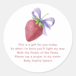 Etiqueta de vela de oración para baby shower de fr