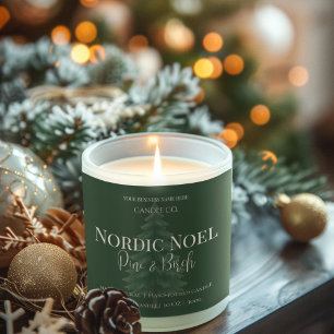 Etiqueta de Vela de Pino y Abedul Nordic Noel