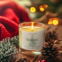 Etiqueta de Vela de Pino y Abedul Nordic Noel