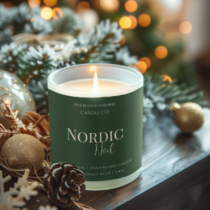 Etiqueta de Vela de Pino y Abedul Nordic Noel