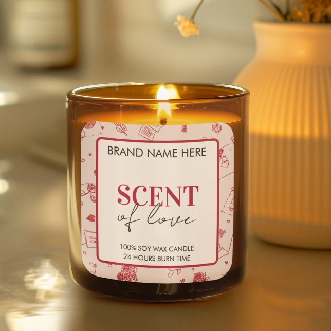 Etiqueta de vela del Día de San Valentín con aroma (Subido por el creador)