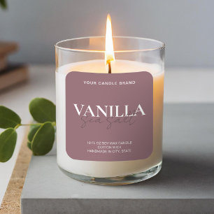 Etiqueta de vela elegante minimalista moderna