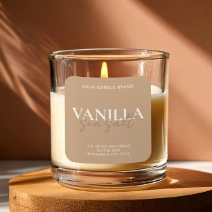 Etiqueta de Vela Elegante Minimalista Moderna