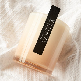 Etiqueta de Vela Negra Minimalista