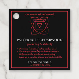 Etiqueta de vela personalizada Muladhara Chakra Ra