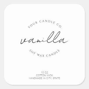 Etiqueta de Vela Simple Moderna