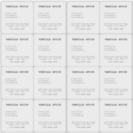 Etiqueta de vela transparente mínima