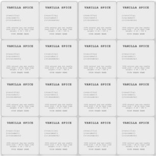 Etiqueta de vela transparente mínima