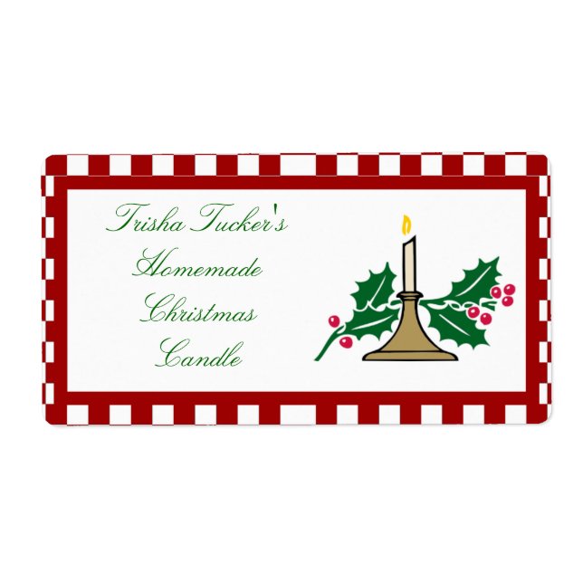 Etiqueta de velas caseras (Frente)