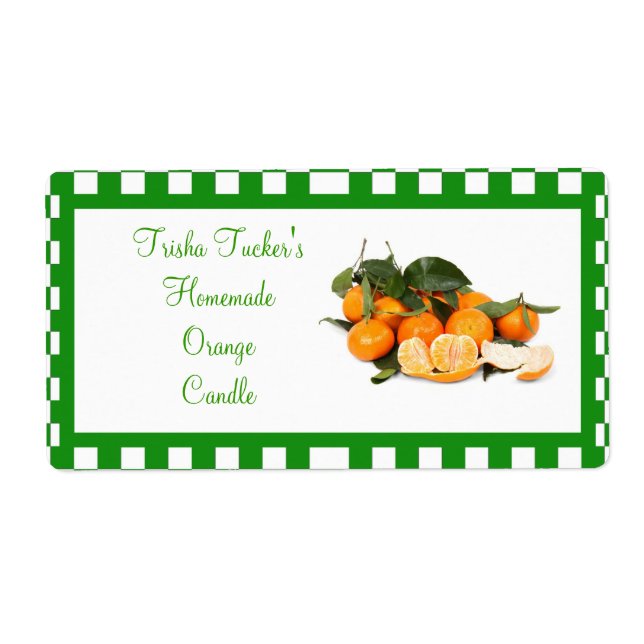 Etiqueta de velas caseras (Frente)