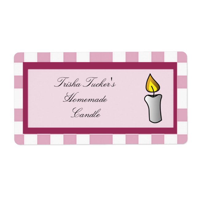 Etiqueta de velas caseras (Frente)