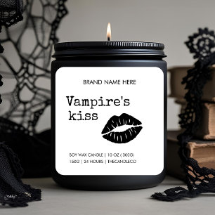 Etiqueta de velas de beso de vampiro - Halloween g
