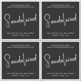 Etiqueta de velas de cosméticos de escritura moder