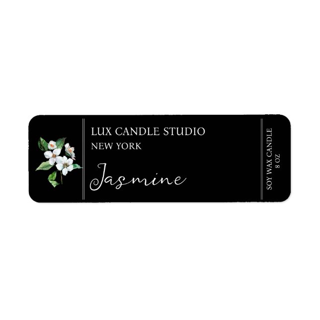 Etiqueta de velas de jazmín (Frente)