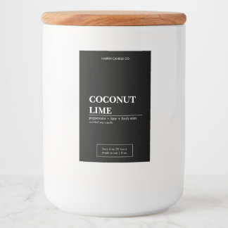 Etiqueta de velas de lujo en blanco y negro