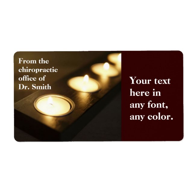 Etiqueta de velas de voz (Frente)