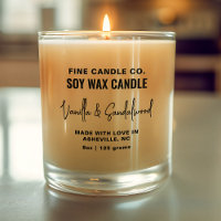 Etiqueta de velas Elegante Minimalista moderno bla